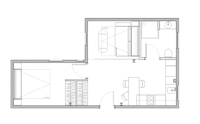 Plano vivienda Menéndez Pelayo 55